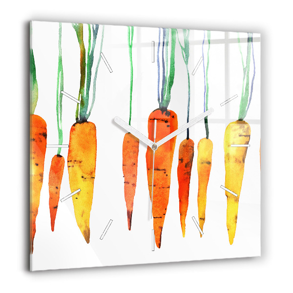 Szögletes üvegóra 60x60 Illusztráció sárgarépa