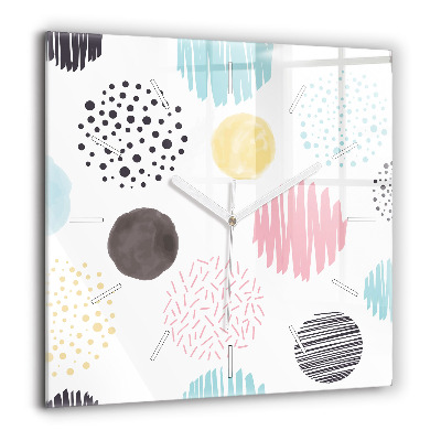 Négyzetes üvegóra 60x60 Geometrikus minta