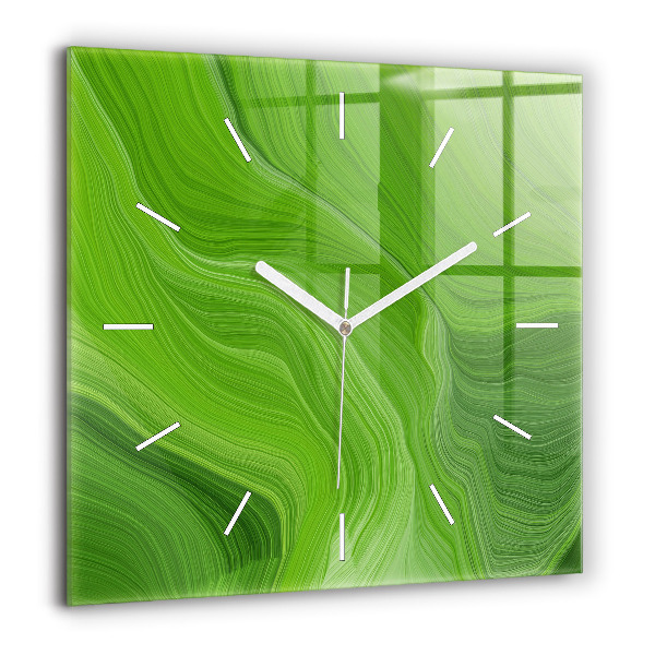 Szögletes üvegóra 60x60 Modern hullámok