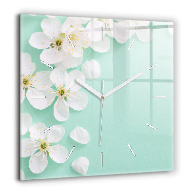 Négyzet alakú üvegóra 60x60 Almavirágok és növények