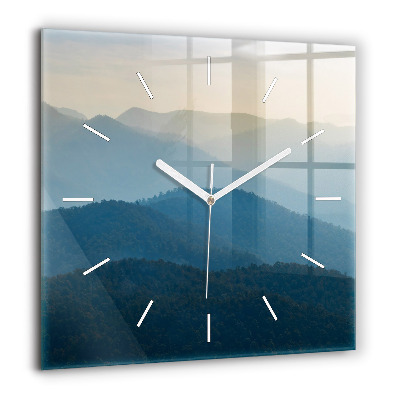 Szögletes üvegóra 60x60 Absztrakt hegyi táj