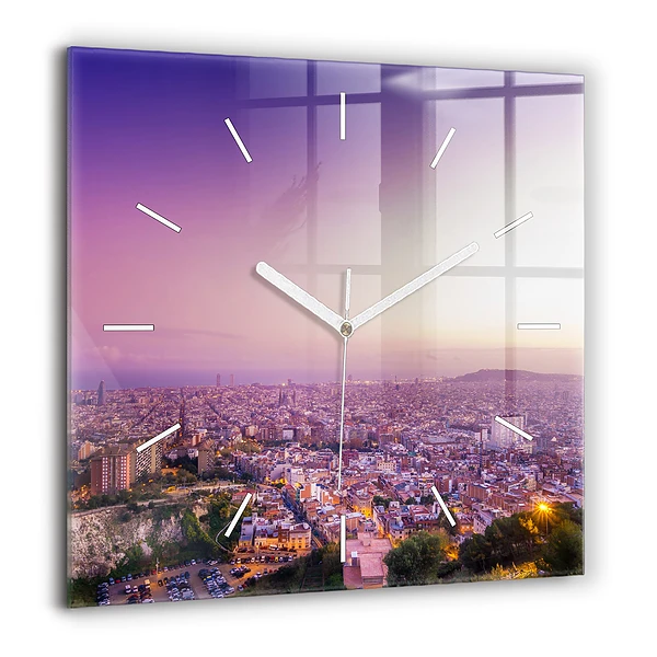 Négyzetes üvegóra 60x60 Barcelona Bunker El Carmel