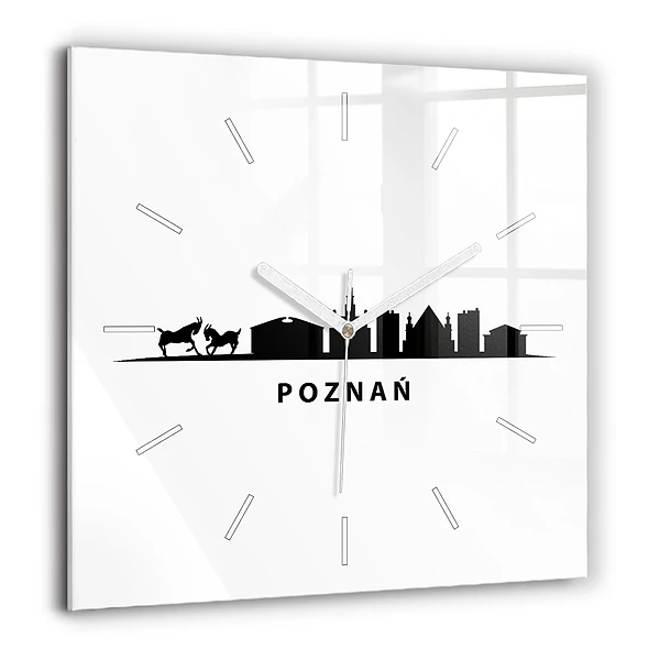 Szögletes fali üvegóra 60x60 Poznani égbolt grafikája