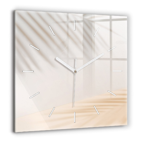 Szögletes fali üvegóra 60x60 Krém absztrakció