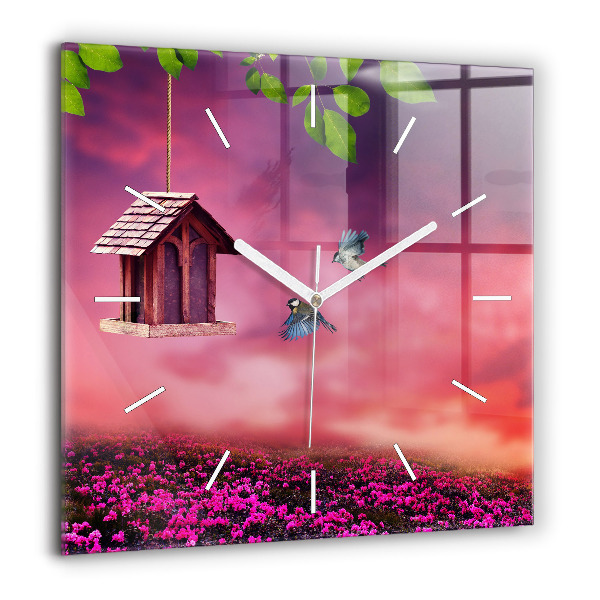 Szögletes üvegóra 60x60 Madárház