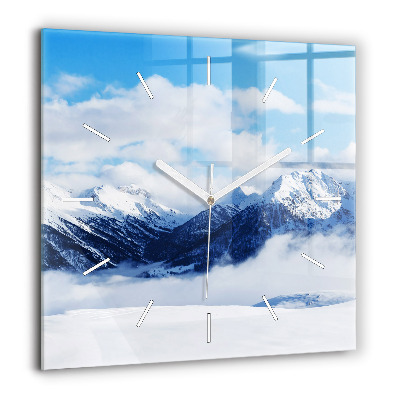 Szögletes fali üvegóra 60x60 Hegyi panoráma