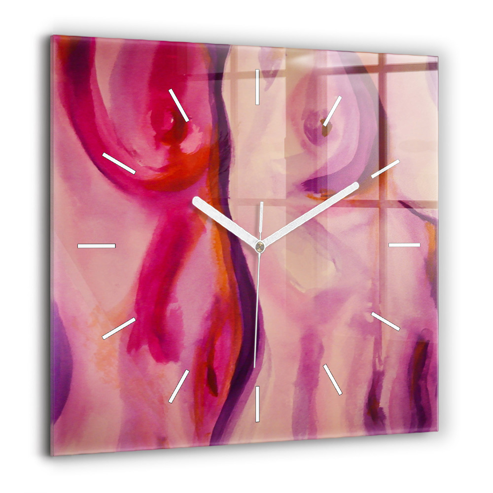 Szögletes üvegóra 60x60 Festmény Nők
