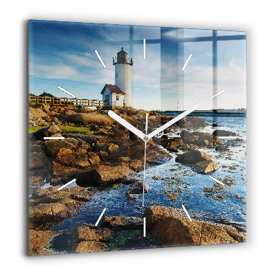 Szögletes üvegóra 60x60 Annisquam világítótorony