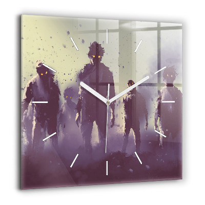 Szögletes fali üvegóra 60x60 Zombi éjszaka - halloween