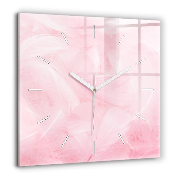 Szögletes üvegóra 60x60 Toll absztrakt