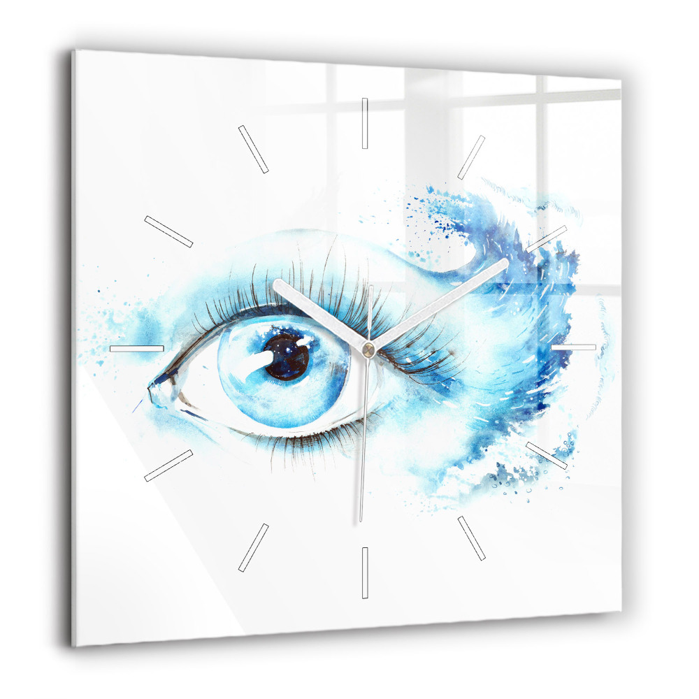 Szögletes üvegóra 60x60 Tengeri szem