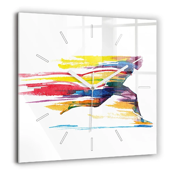 Négyzet alakú üvegóra 60x60 Egy futó illusztrációja