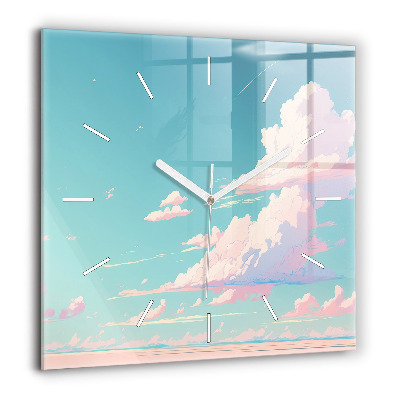 Négyzet alakú üvegóra 60x60 Pasztell égbolt színe