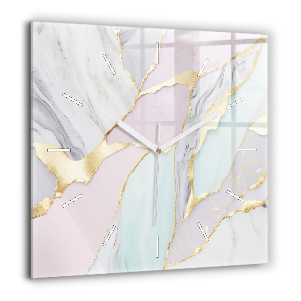 Szögletes üvegóra 60x60 Márvány minta