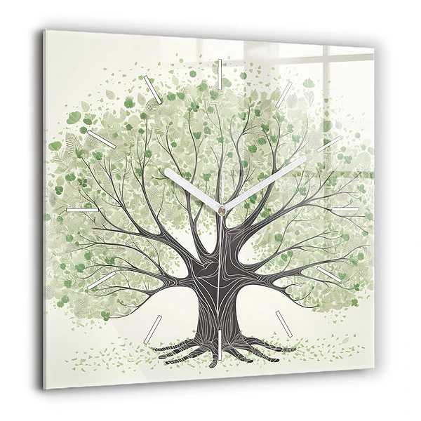 Négyzet alakú üvegóra 60x60 Nagy fa természet