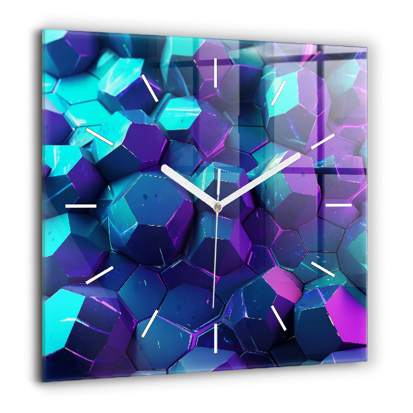 Négyzet alakú üvegóra 60x60 Geometrikus formák