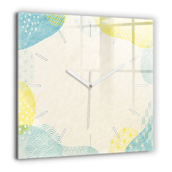 Négyzet alakú üvegóra 60x60 Mintás keret