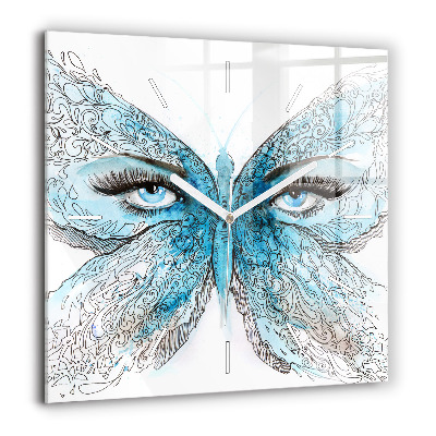 Négyzet alakú üvegóra 60x60 Pillangó alakú arc