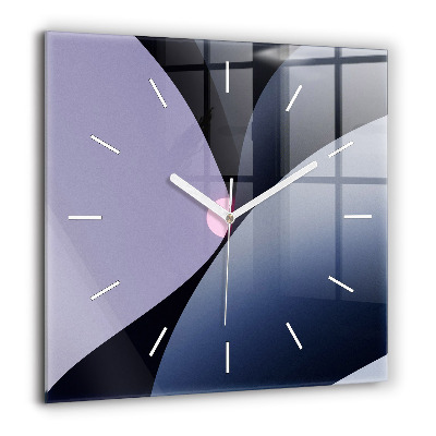 Négyzet alakú üvegóra 60x60 Absztrakt nap