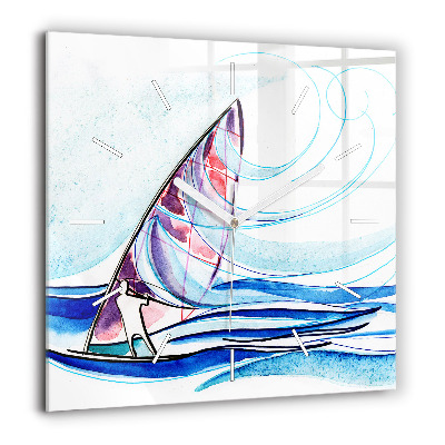 Négyzet alakú üvegóra 60x60 Szörfdeszka