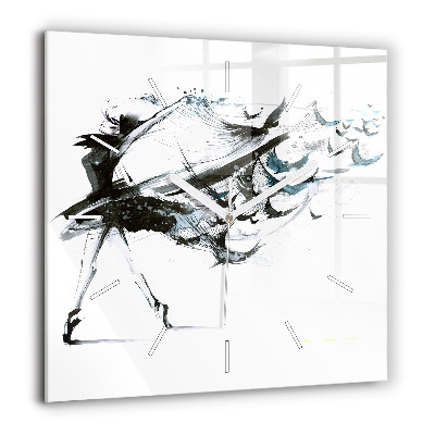 Szögletes üvegóra 60x60 Nő táncol balett