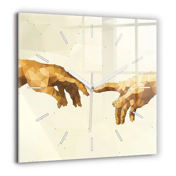 Szögletes fali üvegóra 60x60 Ádám megteremtése