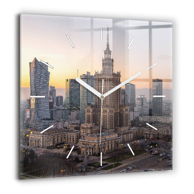 Szögletes fali üvegóra 60x60 Varsó panorámája