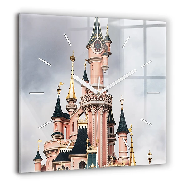 Szögletes üvegóra 60x60 Disneyland kastélya Párizsban