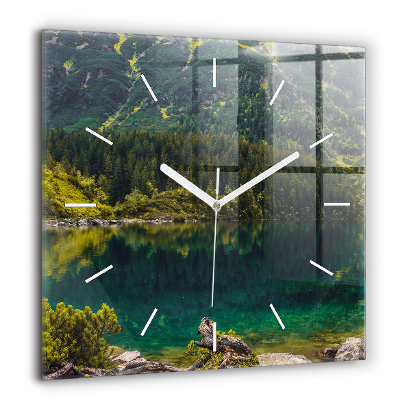 Szögletes üvegóra 60x60 Morskie Oko a Tátrában