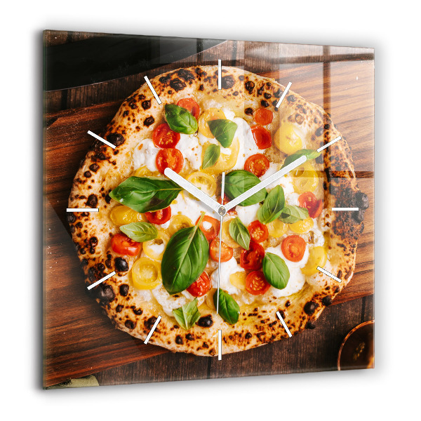 Négyzetes üvegóra 60x60 Olasz pizza