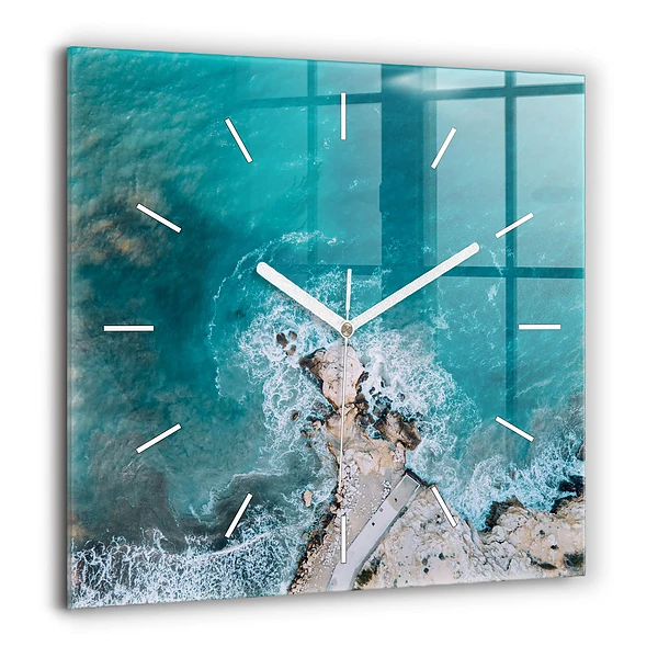 Szögletes üvegóra 60x60 Fjordok a Costa Blancán