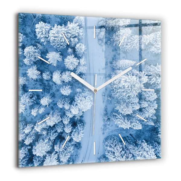 Négyzet alakú üvegóra 60x60 Erdő drónról