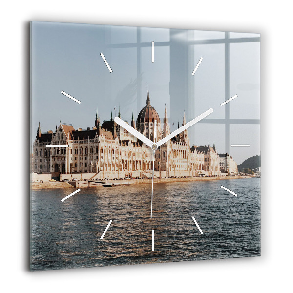 Szögletes üvegóra 60x60 Parlament Budapesten