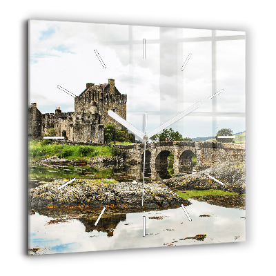 Négyzetes üvegóra 60x60 Eilean Donan kastély Skóciában