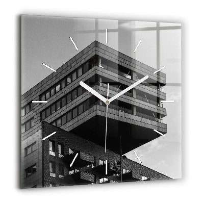 Négyzet alakú üvegóra 60x60 Építészet Amszterdamban