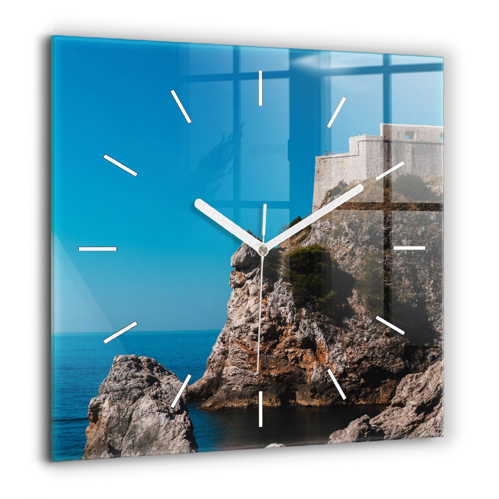 Szögletes üvegóra 60x60 Dubrovnik sziklái