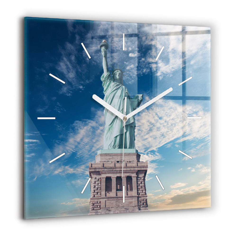 Szögletes üvegóra 60x60 Szabadságszobor New York