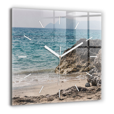 Négyzetes üvegóra 60x60 Kilátás a Földközi-tengerre