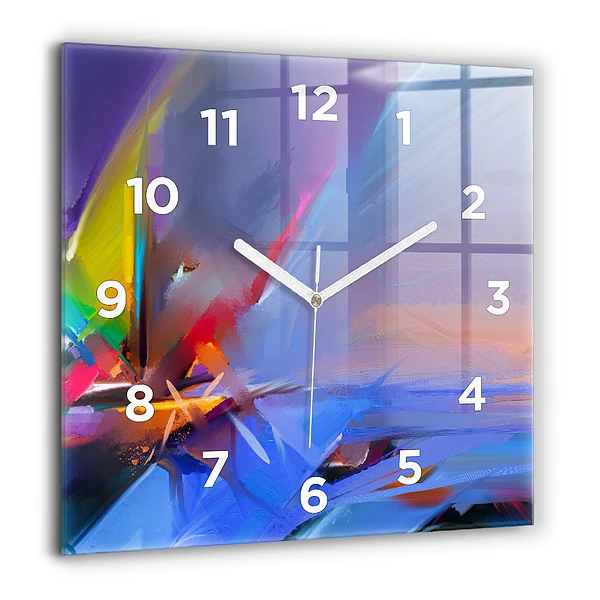 Négyzetes üvegóra 60x60 Tengeri táj
