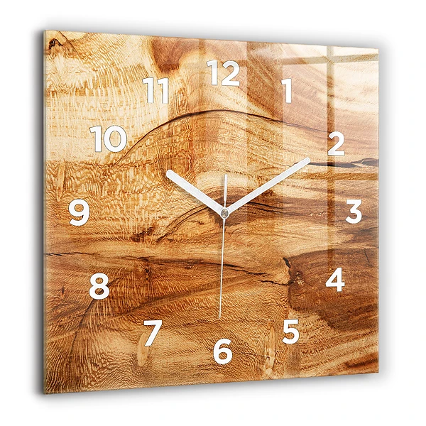Szögletes fali üvegóra 60x60 Fa textúra