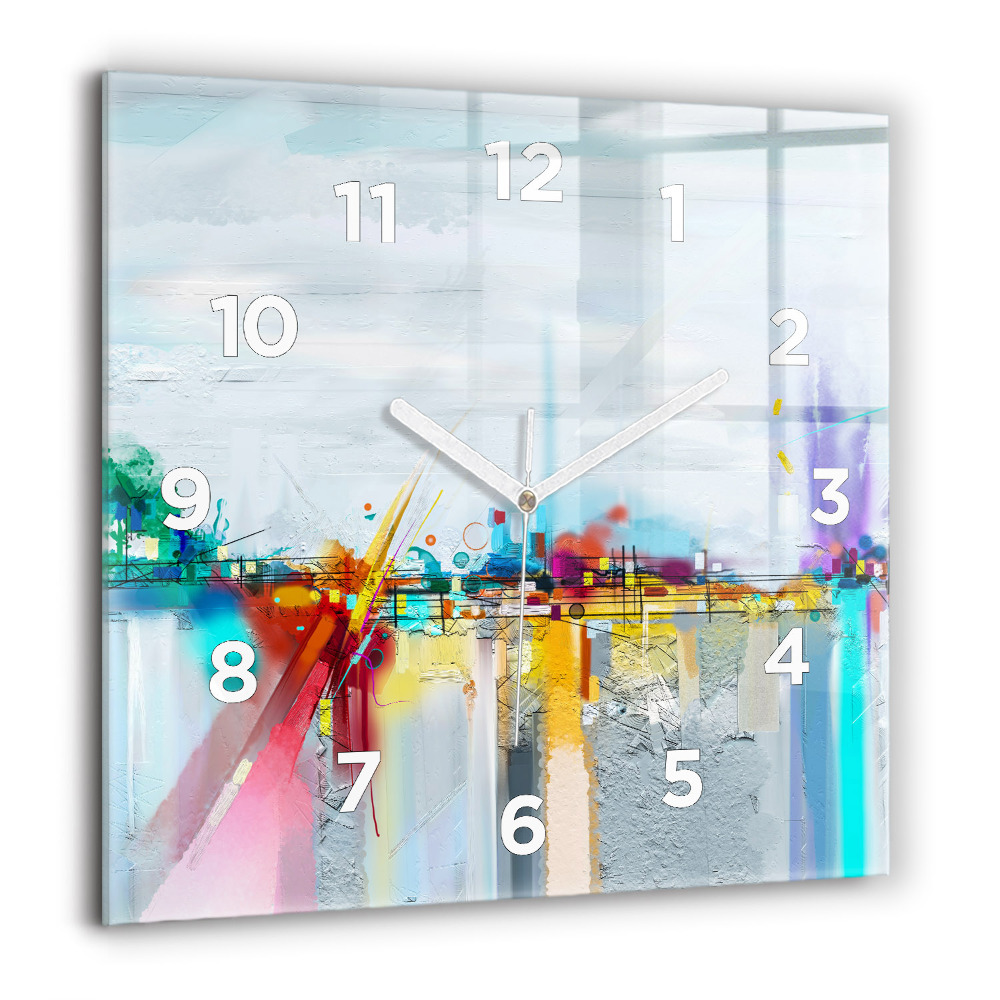 Szögletes üvegóra 60x60 Absztrakt híd