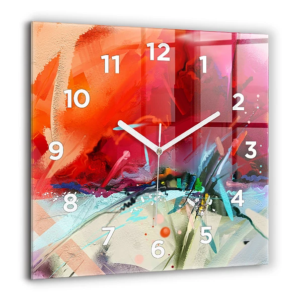 Négyzetes üvegóra 60x60 Fűszerek sorai