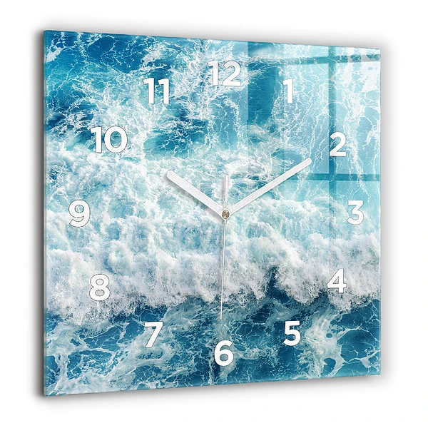 Szögletes fali üvegóra 60x60 Hullámok tenger