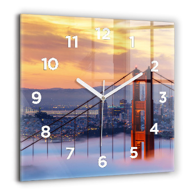 Négyzet alakú üvegóra 60x60 San Francisco híd
