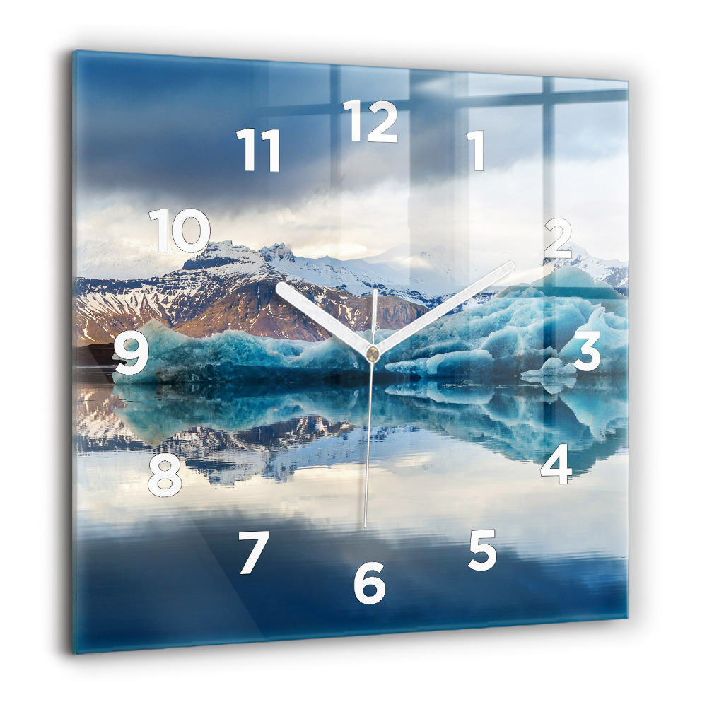 Szögletes üvegóra 60x60 Jokulsarlon tó Izland