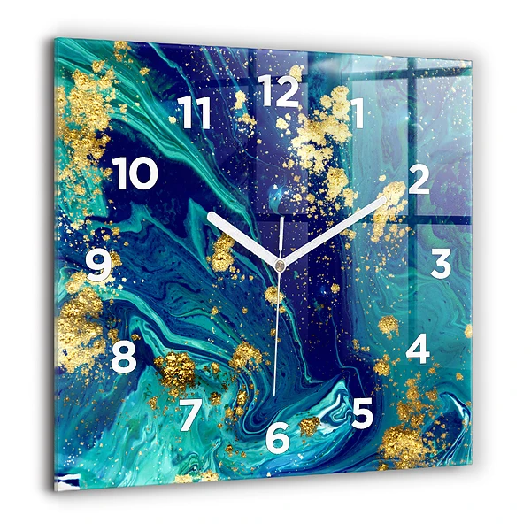 Négyzet alakú üvegóra 60x60 Modern absztrakció