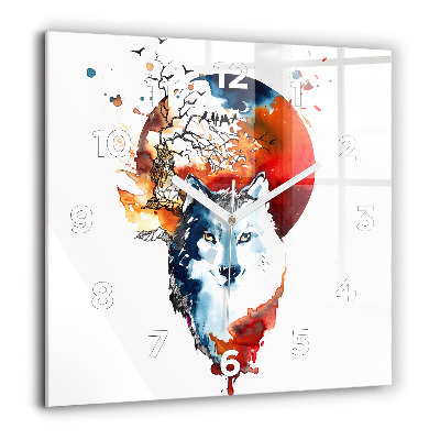 Négyzet alakú üvegóra 60x60 Farkas és teljesség