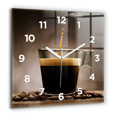 Szögletes fali üvegóra 60x60 Egy csésze kávé