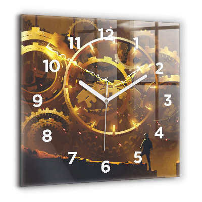 Négyzet alakú üvegóra 60x60 Idő - Mechanizmus