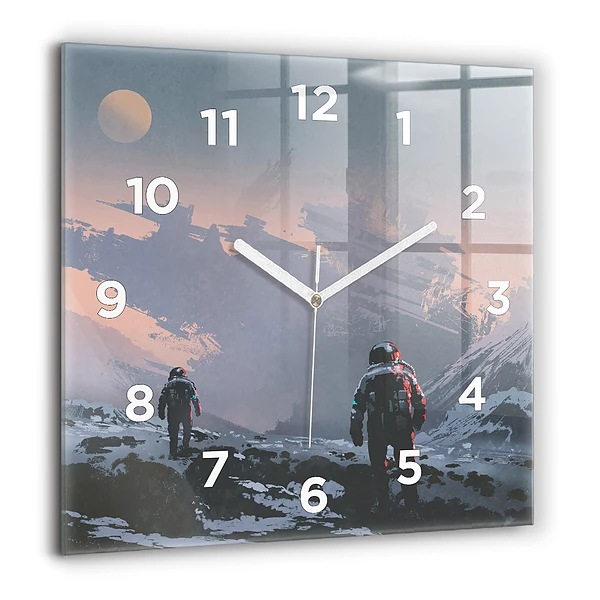 Négyzet alakú üvegóra 60x60 Űrhajósok Tejút